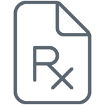 grey prescription on paper icon